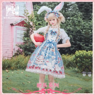 Strawberry Cat Sweet Lolita Dress JSK by Cat Highness (CH20)